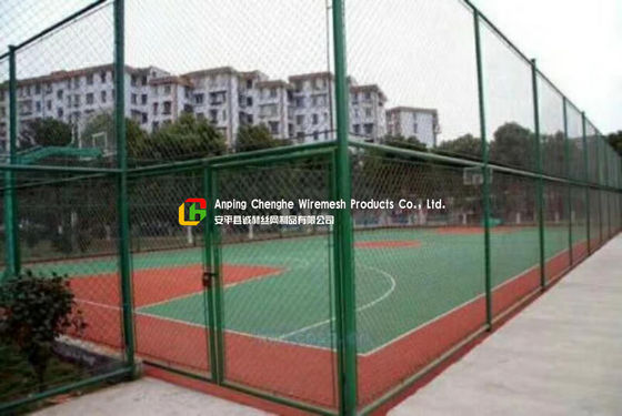 Sports Field Wire Mesh Fence Stainless Steel Green Color Gavlanized Finish